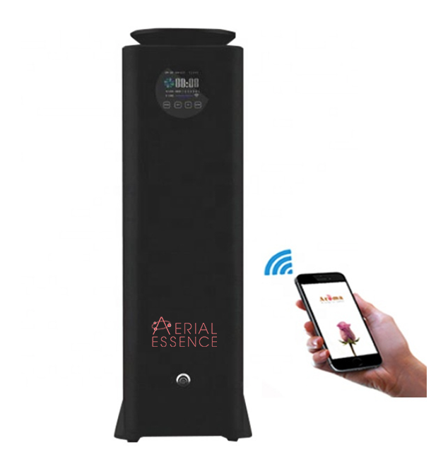 The AE-3000F Aroma Oil Diffuser Pedestal is perfect for lobbies and foyers of all sizes. It covers a range of up to 105,944 cubic feet and can be controlled via an LDC Touch Screen or WIFI App for added convenience